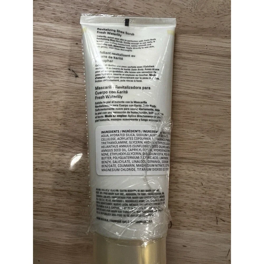 MARY KAY SATIN BODY REVITALIZING SHEA SCRUB~FRESH WATERLILY